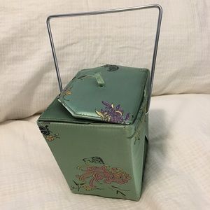 Satin Green Chinese Takeout Box Pocketbook